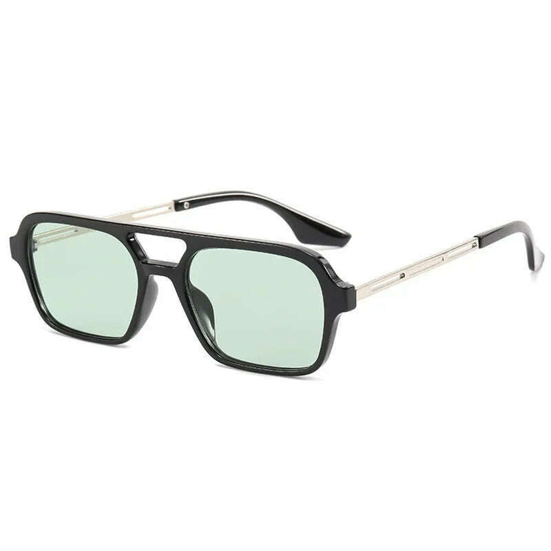 KIMLUD, Small Frame Square Sunglasses Woman Brand Designer Fashion Luxury Sun Glasses Female Vintage Hollow Leopard Blue Oculos De Sol, Black Green / Other, KIMLUD Womens Clothes