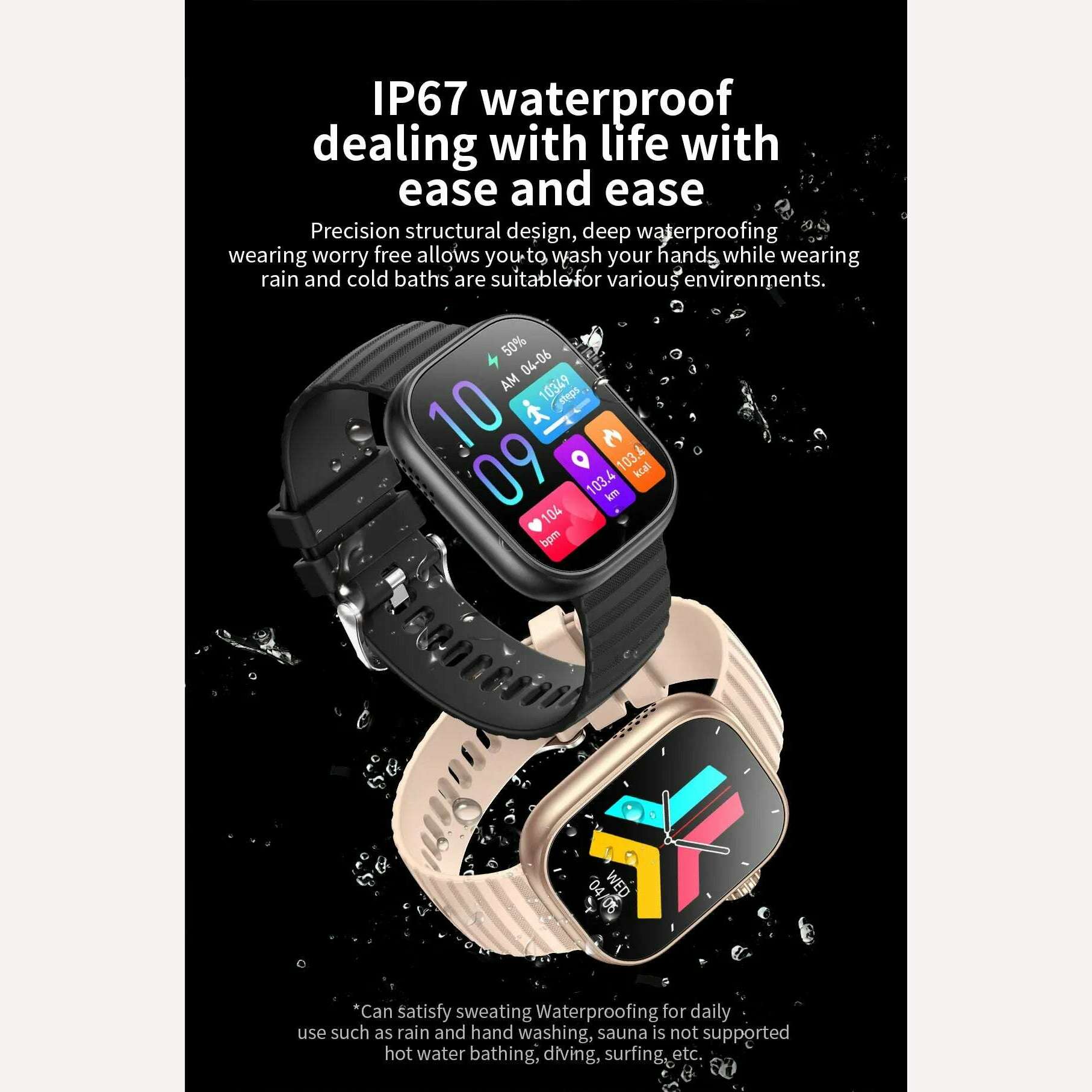 Smart Watch Bracelet 2.01 AI Voice Sleep Heart Rate Blood Pressure Bluetooth Phone Music Fitness Women Men 100+ Sport Mode Watch - KIMLUD