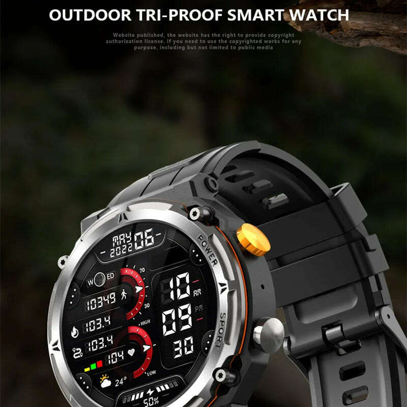 KIMLUD, Smart Watch C21 Pro Men Rugged Outdoor Sport Bluetooth Call Voice Assistant 1.39inch Fitness Tracker Heart Rate Smartwatch, KIMLUD Womens Clothes