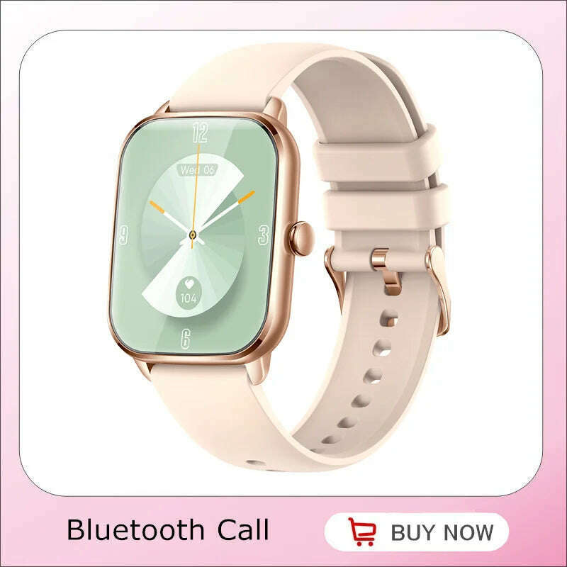 KIMLUD, Smart Watch Women Men Bluetooth Call Voice Assistant Message Push Blood Pressure Oxygen Heart Rate Monitor Smartwatch Hebrew, KIMLUD Womens Clothes