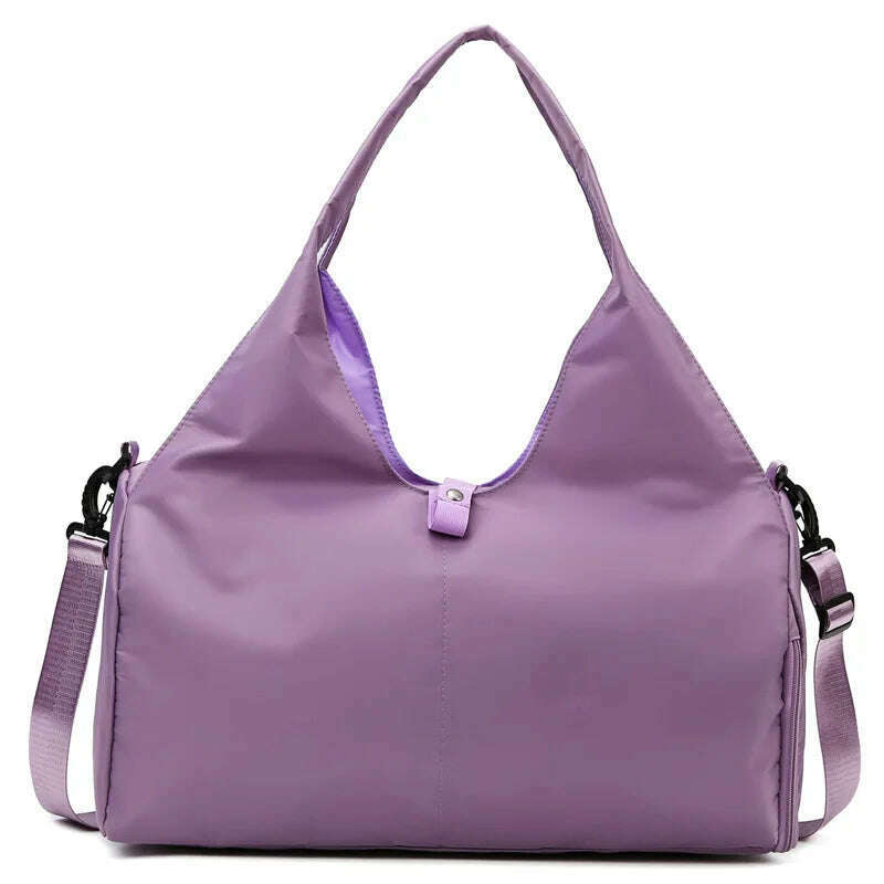 KIMLUD, Solid Yoga Mat Bag Gym Fitness Handbags for Women Men Training Sac De Sports Travel Gymtas Nylon Outdoor Sports Tas Sporttas, Purple, KIMLUD APPAREL - Womens Clothes