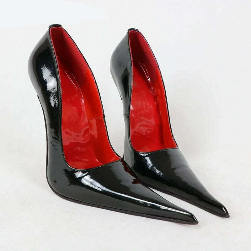 KIMLUD, Sorbern Long Pointy Toes Women Pumps Big Size Stilettos High Heels 14Cm 16Cm 18Cm Sm Sissy Boy Shoes Couples Heels, KIMLUD Womens Clothes