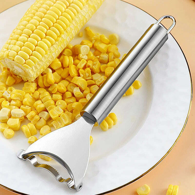 KIMLUD, Stainless Steel Corn Planer Ergonomic Handle Corn Peeler Peel, Separate & Enjoy Fresh Corn with Minimal Effort, KIMLUD Womens Clothes