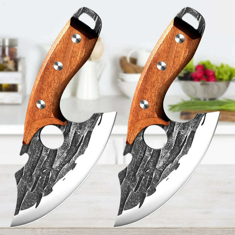 KIMLUD, Stainless Steel Kitchen Meat Cleaver Butcher Peeling Boning Knife Fish Fillet Knife Vegetable and Fruit Slicing Knife, B2pcs, KIMLUD APPAREL - Womens Clothes