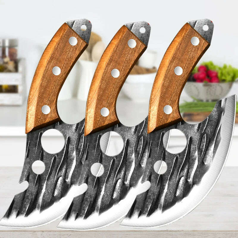 KIMLUD, Stainless Steel Kitchen Meat Cleaver Butcher Peeling Boning Knife Fish Fillet Knife Vegetable and Fruit Slicing Knife, A3pcs, KIMLUD APPAREL - Womens Clothes