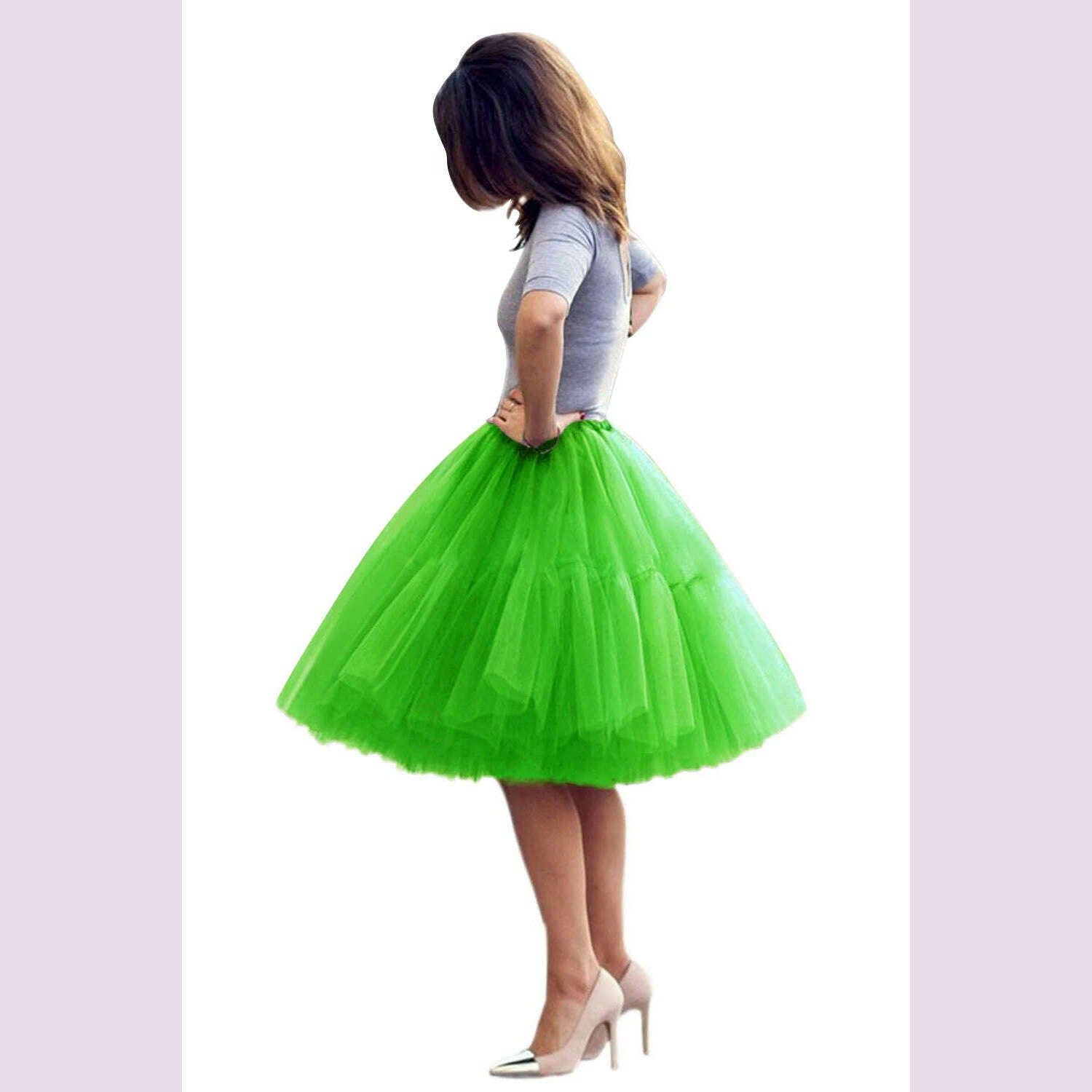 KIMLUD, STEPHANIE Tulle Tutu Skirts Multi-layer Fluffy Petticoat Underskirt Summer Princess Ball Gown Ballet Dance Women Party Skirt, KIMLUD Womens Clothes