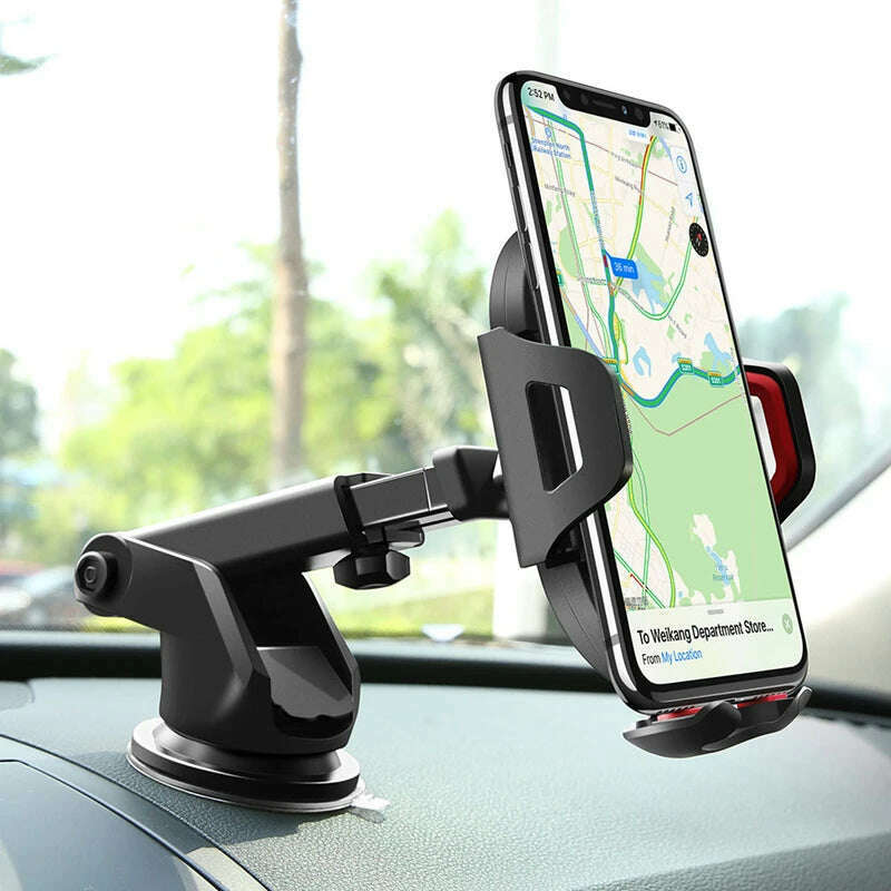 KIMLUD, Sucker Car Phone Holder Mount Stand GPS Telefon Mobile Cell Support For iPhone 13 12 11 Pro Max X 7 8 Xiaomi Huawei Samsung, KIMLUD Womens Clothes