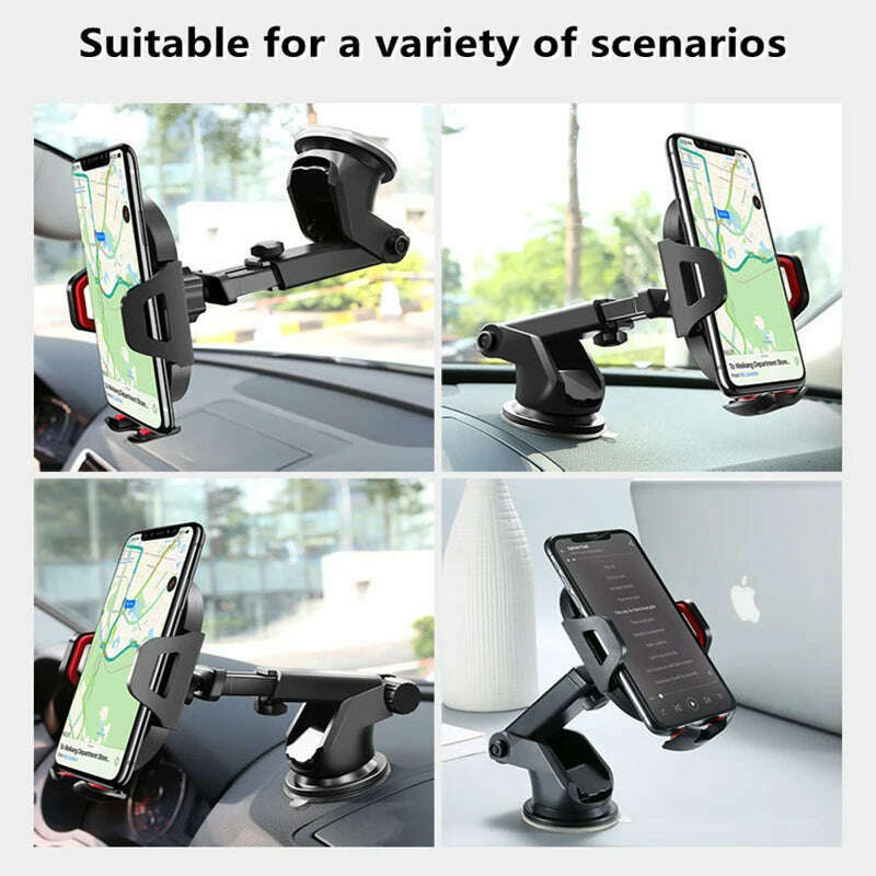 KIMLUD, Sucker Car Phone Holder Mount Stand GPS Telefon Mobile Cell Support For iPhone 13 12 11 Pro Max X 7 8 Xiaomi Huawei Samsung, KIMLUD Womens Clothes