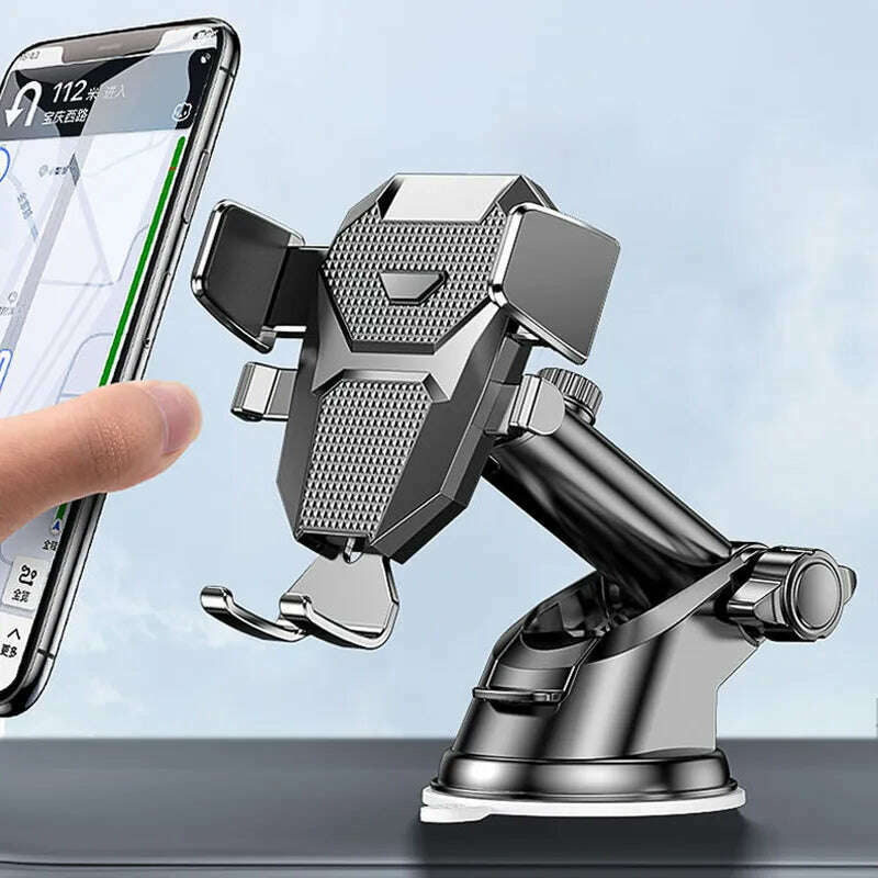 Sucker Car Phone Holder Mount Stand GPS Telefon Mobile Cell Support For iPhone 13 12 11 Pro Xiaomi Huawei Samsung - KIMLUD