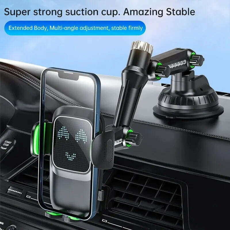 Suction Cup Phone Holder Windshield/Dashboard/Window, Universal Suction Cup Car Phone Holder Mount with Sticky Gel Pad, Compatib - KIMLUD