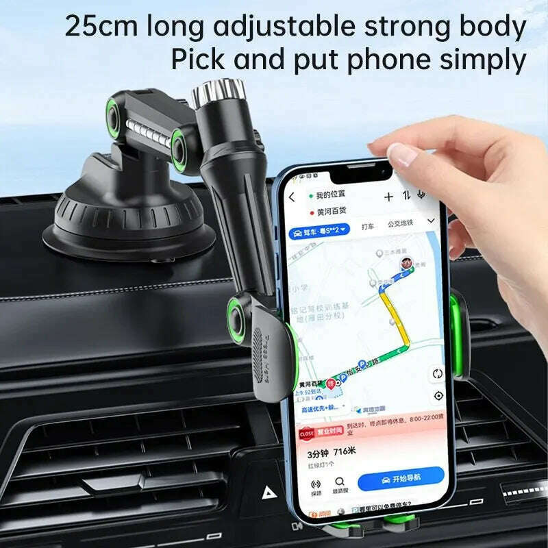 Suction Cup Phone Holder Windshield/Dashboard/Window, Universal Suction Cup Car Phone Holder Mount with Sticky Gel Pad, Compatib - KIMLUD