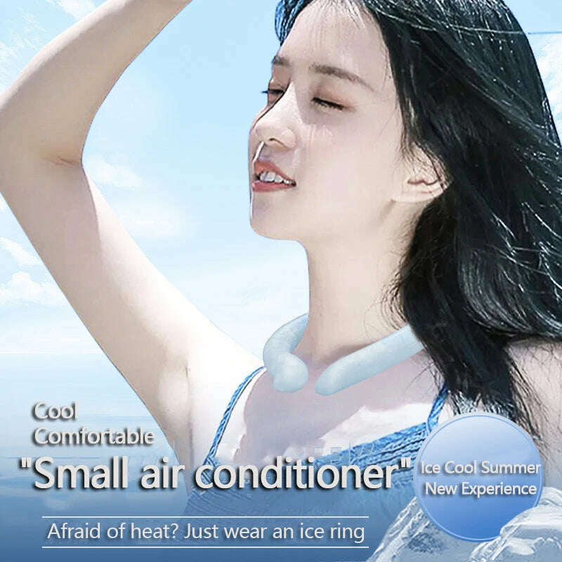 KIMLUD, Summer Outdoor Sports Cooling Ice Circle Heatstroke Prevention PCM Ice Cushion Reusable Neck Cooler, KIMLUD Womens Clothes