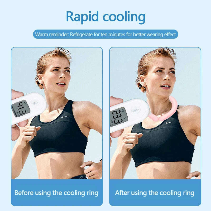 KIMLUD, Summer Outdoor Sports Cooling Ice Circle Heatstroke Prevention PCM Ice Cushion Reusable Neck Cooler, KIMLUD Womens Clothes