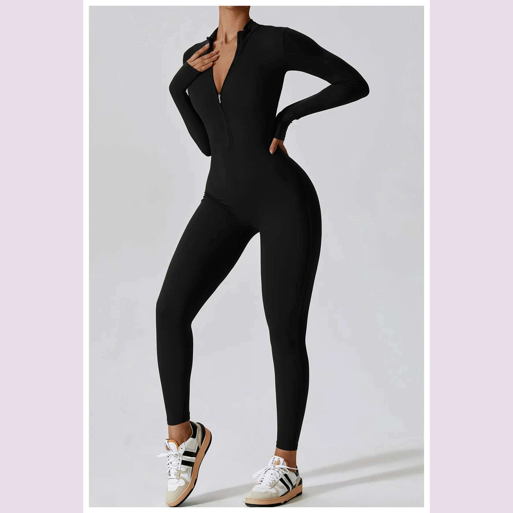 KIMLUD, Summer Zipper Workout Jumpsuit Sports Overalls Women Gym Clothing Running Fitness Suits Gym Tracksuit Short Sportswear Yoga Set, KIMLUD Womens Clothes