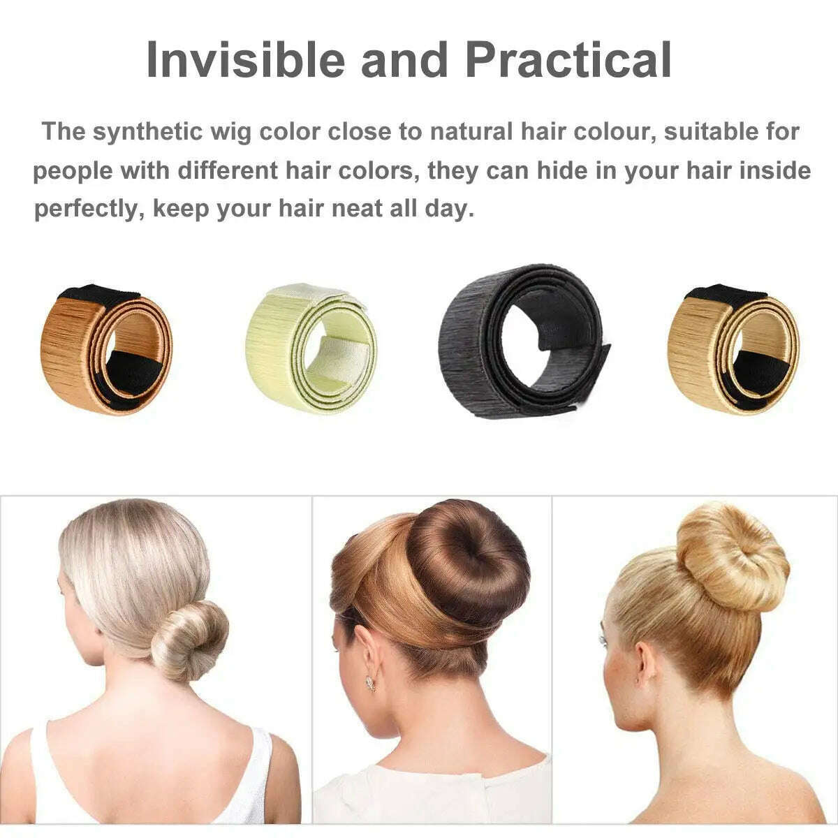 KIMLUD, Sweet Magic Hair Bun Maker Simple Lazy Curly Hair Stick DIY Twist Ballet Donut Headband For Women Girls Easy Hair Styling Tool, KIMLUD Womens Clothes