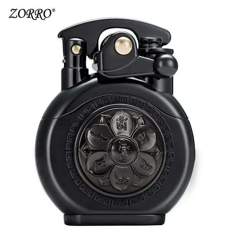 KIMLUD, The New Zorro ARMOR Kerosene Lighter. The Turntable Rocker Arm Automatically Ignites. Gasoline Lighter, black-six, KIMLUD APPAREL - Womens Clothes