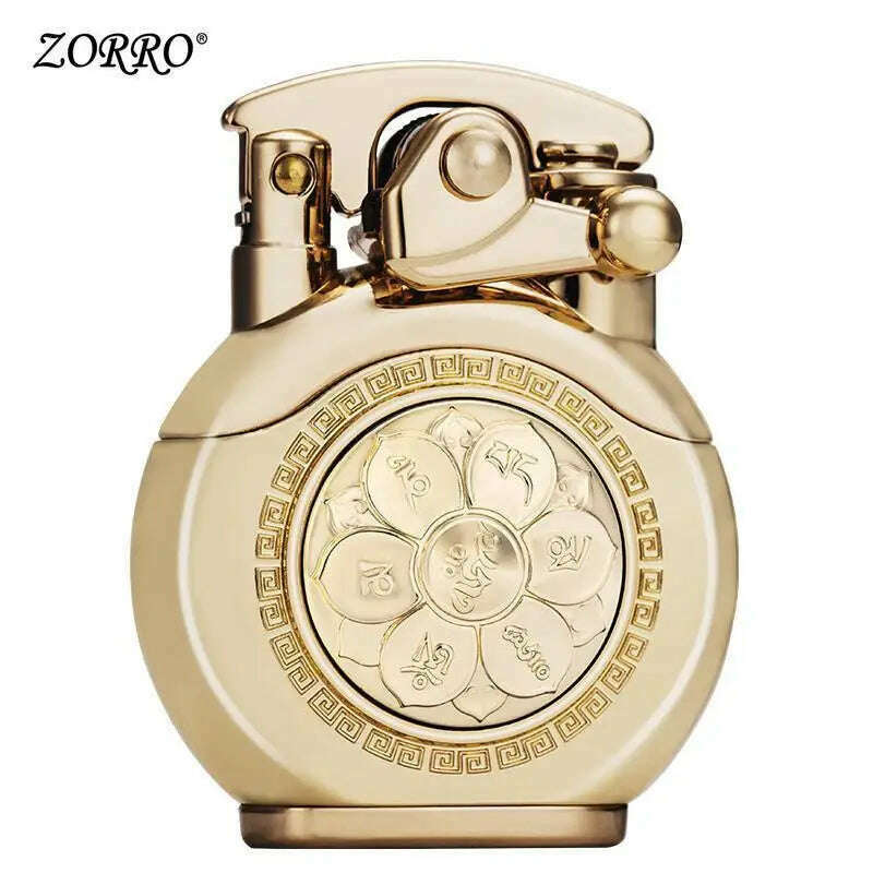 KIMLUD, The New Zorro ARMOR Kerosene Lighter. The Turntable Rocker Arm Automatically Ignites. Gasoline Lighter, golden-six, KIMLUD APPAREL - Womens Clothes