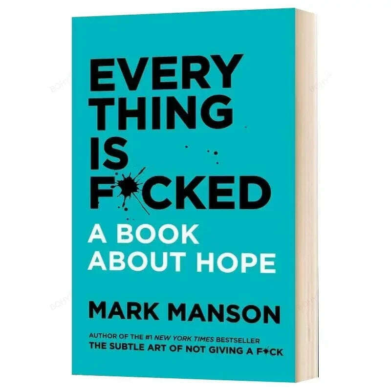 KIMLUD, The Subtle Art of Not Giving A F*ck / Every Thing Is F*cked By Mark Manson Self Management Stress Relief Book, Every thing, KIMLUD APPAREL - Womens Clothes