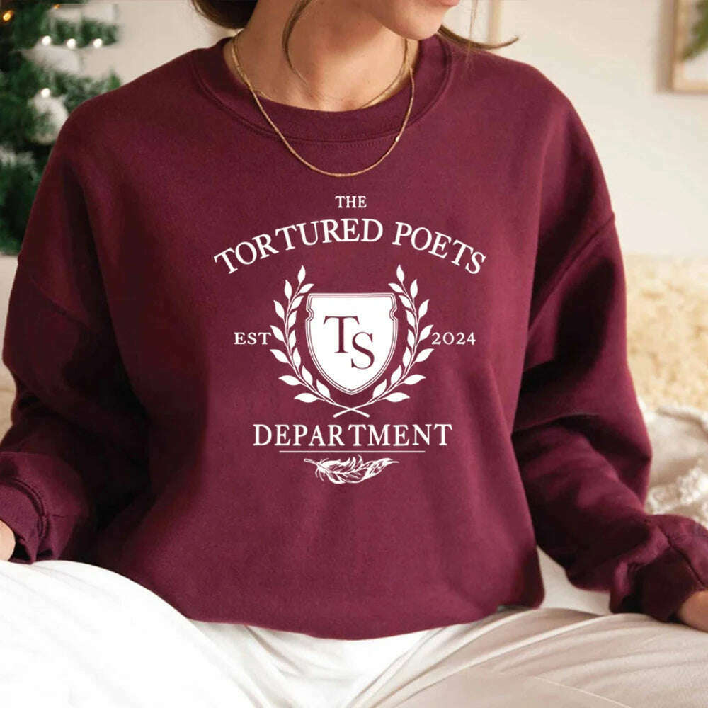 KIMLUD, The Tortured Poets Department Sweatshirt All's Fair in Love and Poetry Sweatshirt Women Hoodies New Album TTPD Merch Shirt Top, KIMLUD Womens Clothes