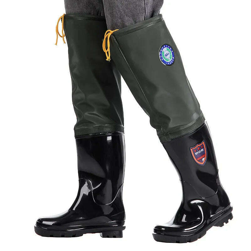 Thickened Super High Water Pants Multipurpose Rain Boots Wear-resistant Fishing Waders for Fishing Shoes Non-Slip Water Shoes - KIMLUD