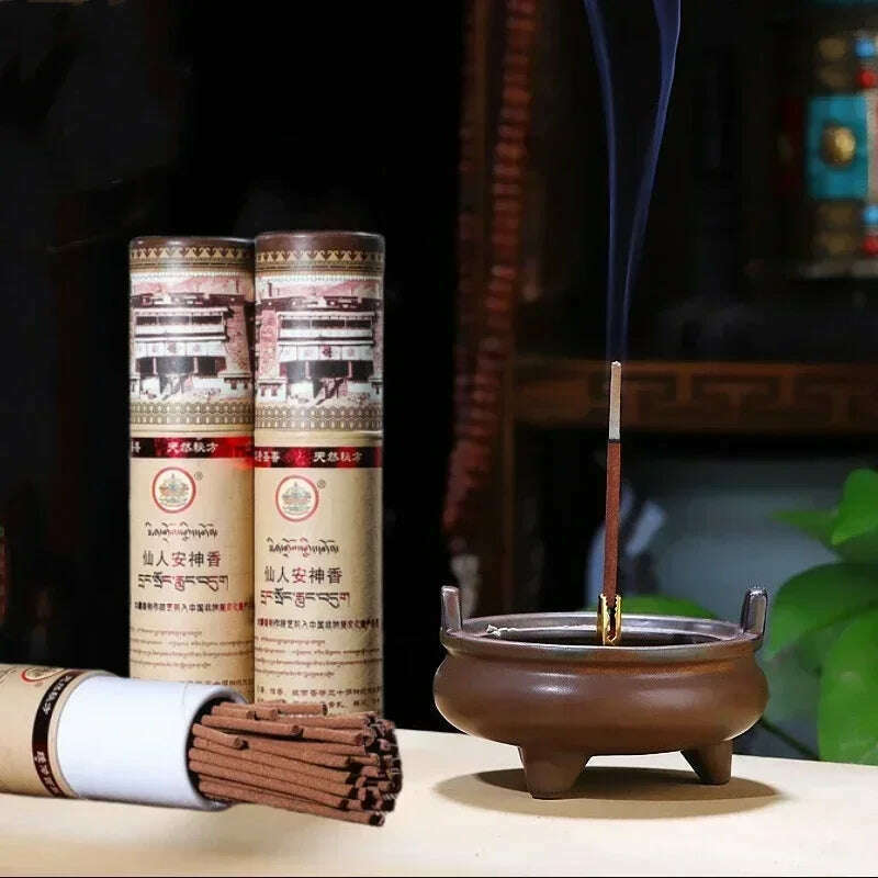 Tibet Mindrolling Temple Incense Sticks Relieves Anxiety Home Fragrances Good Smell Blessings Dispel Negative Energy 1 Box - KIMLUD