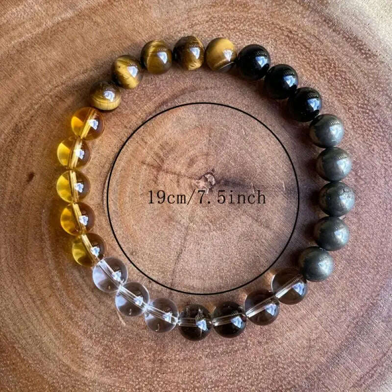 KIMLUD, Tiger Eye Stone Splicing Healing Bracelet women men couple gift jewelry for lady bracelete, KIMLUD Womens Clothes