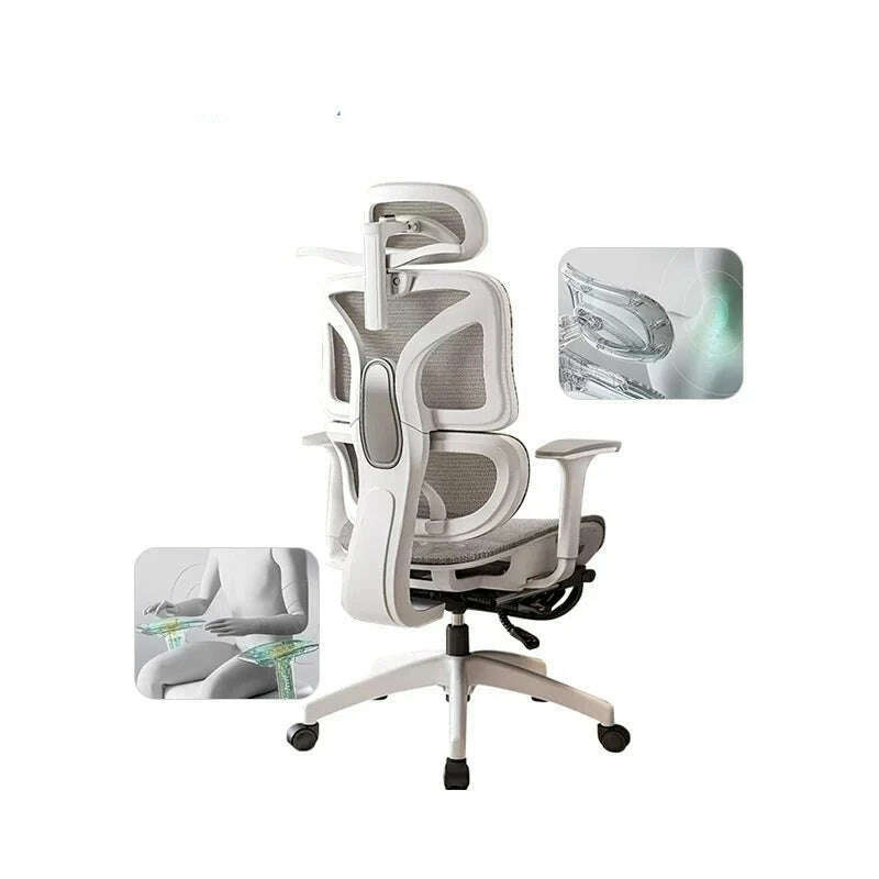 Tookfun Ergonomic Chair Waist Support Computer Gaming Seat Office Chair Lift Swivel Chair Home Furniture 3D Headrest 4D Armrest - KIMLUD