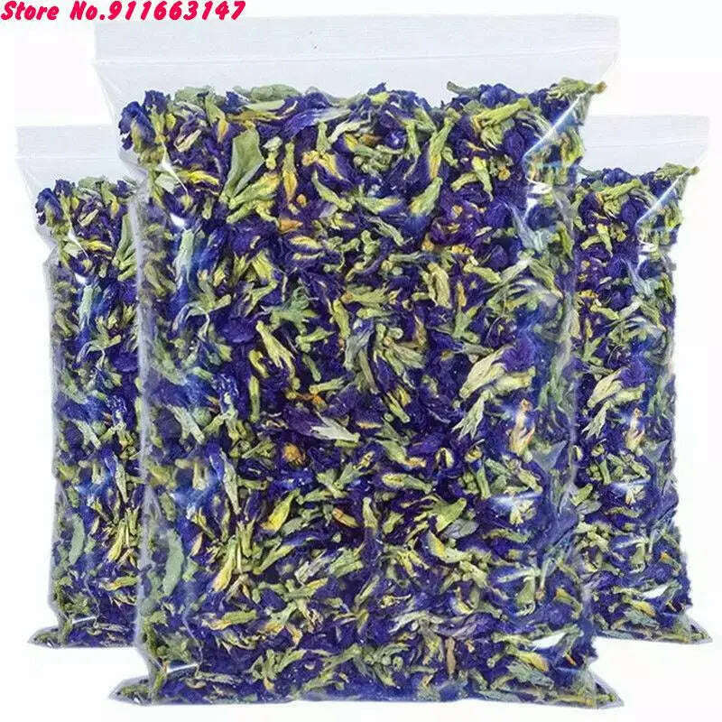 KIMLUD, Top Natural Blue Butterfly Pea Dried Flower For Diy Candle Wedding Incense Making Butterfly Orchid Bud For Sachet Pillow Filling, KIMLUD Womens Clothes