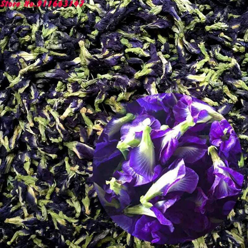 Top Natural Blue Butterfly Pea Dried Flower For Diy Candle Wedding Incense Making Butterfly Orchid Bud For Sachet Pillow Filling - KIMLUD