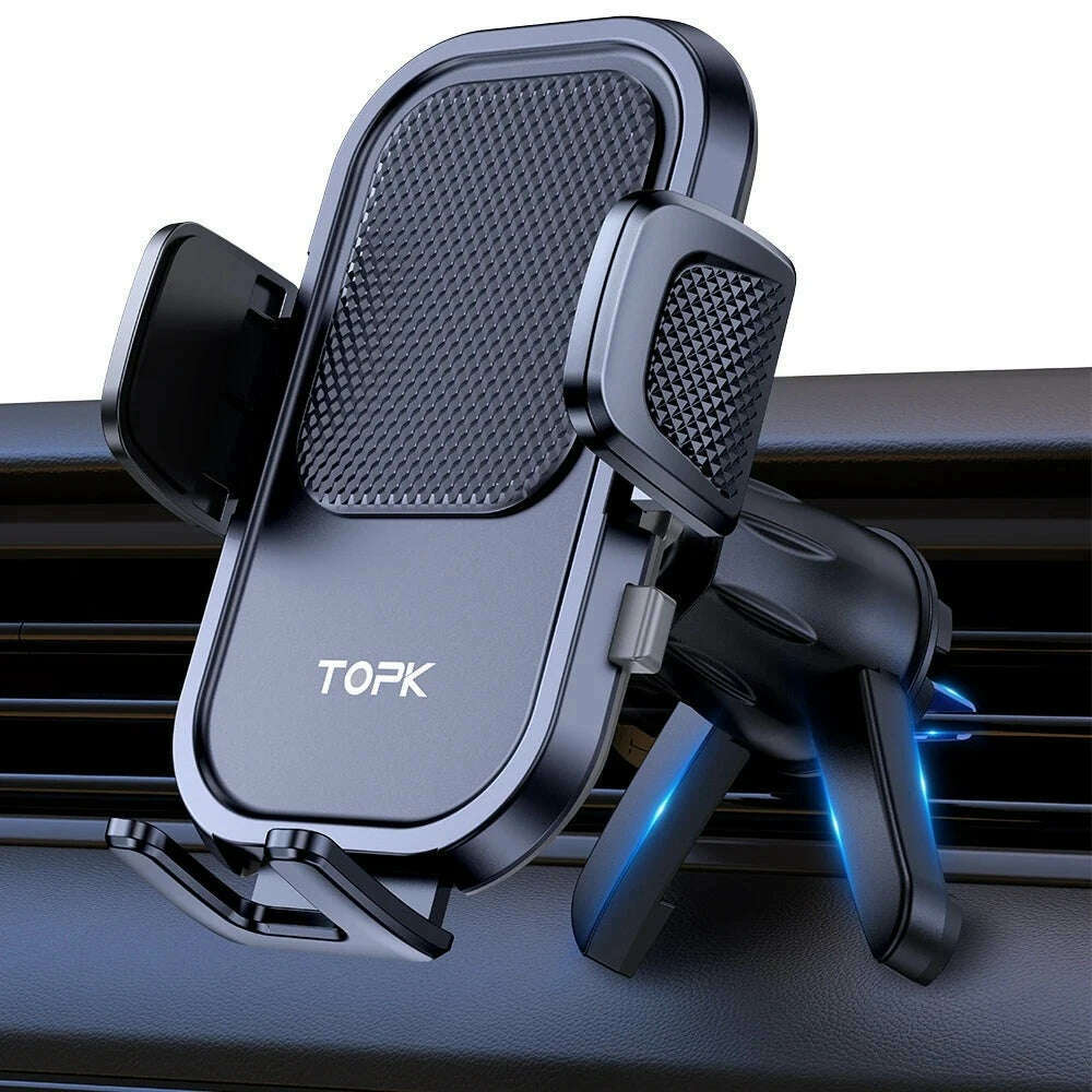 TOPK Universal Car Phone Holder Gravity Car Holder For Phone In Car Air Vent Clip Mount Smartphone Holder - KIMLUD