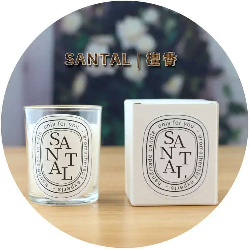 KIMLUD, Transparent Scented Fragrance Romantic Candle Light Gift Scented Aromatic Candles Guest Gift Candles Wedding Candles Candle Jar, SANTAL, KIMLUD APPAREL - Womens Clothes