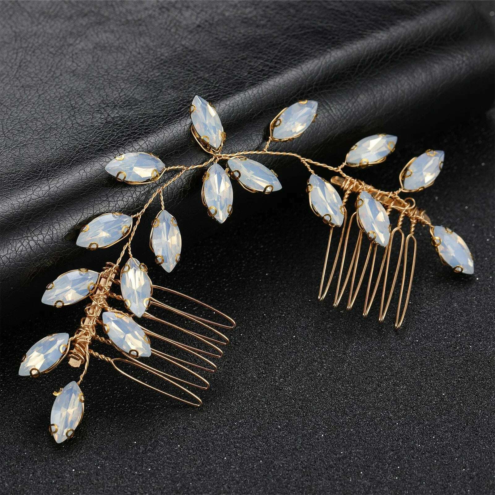 KIMLUD, Trend Hair Comb Bridal Tiaras Rhinestone Pearl Alloy Hairband Hairpin Wedding Hair Ornament Girls Daily Headwear Head Jewelry, KIMLUD Womens Clothes