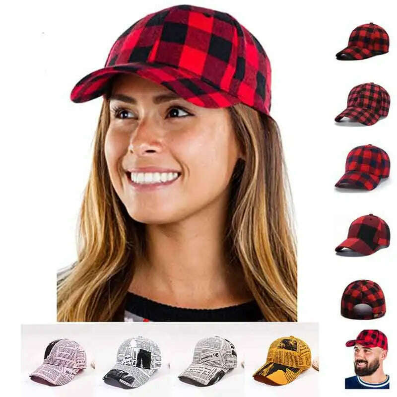 Unisex Christmas Hats Holiday Baseball Caps for Men Women snapeback Christmas Trucker Cap Wholesale - KIMLUD