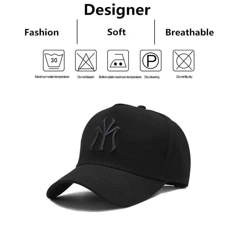 KIMLUD, Unisex MY Letter Embroidery Snapback Baseball Caps Spring and Autumn Outdoor Adjustable Casual Hats Sunscreen Hat, KIMLUD Womens Clothes