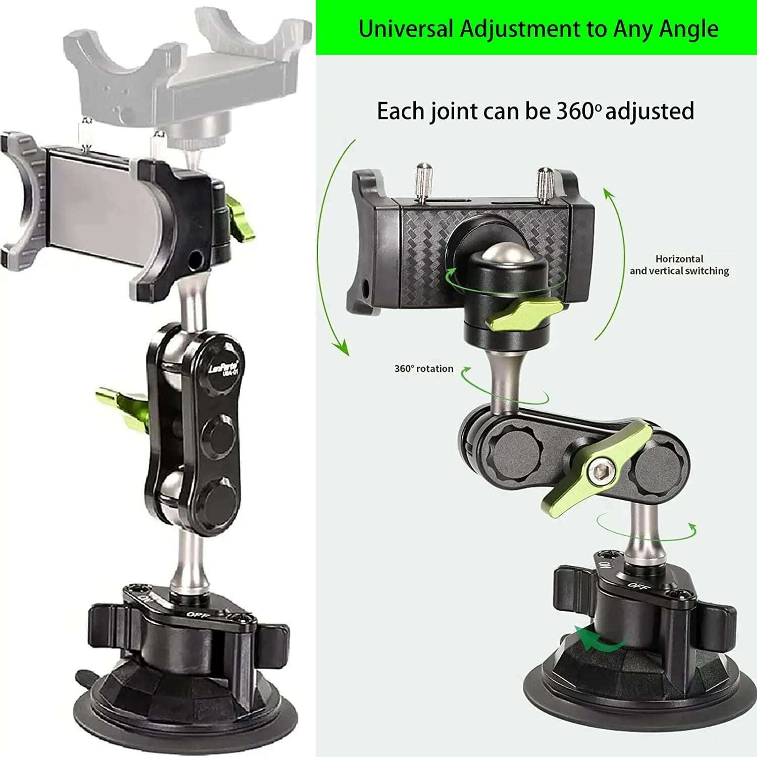 KIMLUD, Universal Ball Head Arm for Phone - 360° Rotating Universal Car Phone Mount - Suction Cup Phone Holder for Car - Universal Ball, KIMLUD Womens Clothes