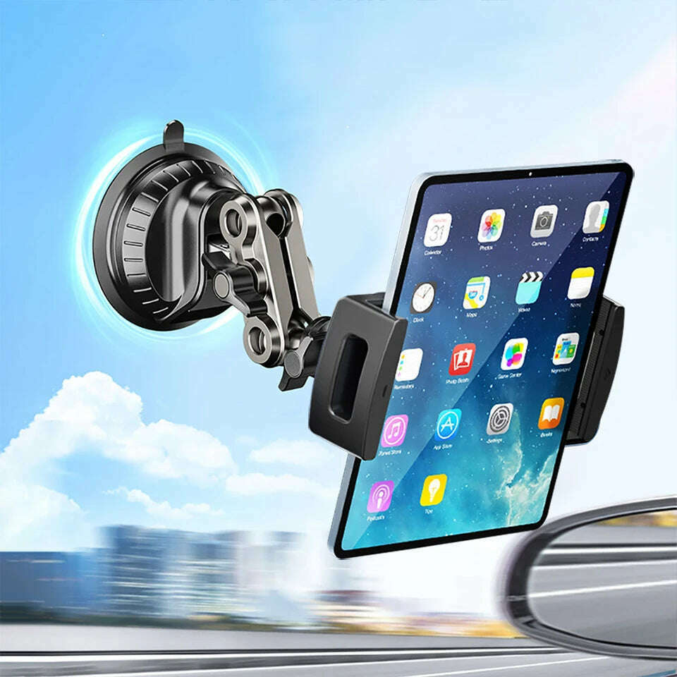 KIMLUD, Universal Metal Tablet Phone Holder in Car Ball Head Bracket Suction Cup Mount 360 Rotation Stand for iPad 12.9" Samsung Xiaomi, KIMLUD Womens Clothes