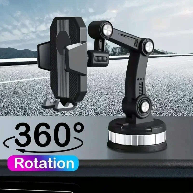 KIMLUD, Universal Multi-Function Suction Cup Car Mobile Phone Car Bracket 360 ° Telescopic Rotation Adjustment Fixed Shockproof Mobile, KIMLUD Womens Clothes