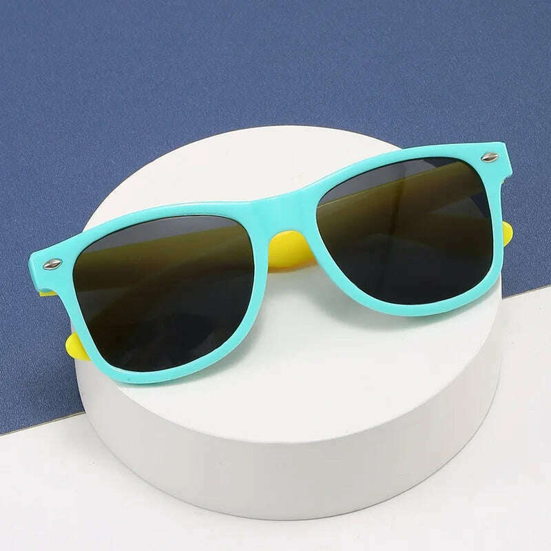 KIMLUD, Vintage Square Kids Sunglasses Flexible Safety Children Sun Glasses Fashion Boys Girls Sun Shades Eyewear UV400 Gafas De Sol, KIMLUD Womens Clothes