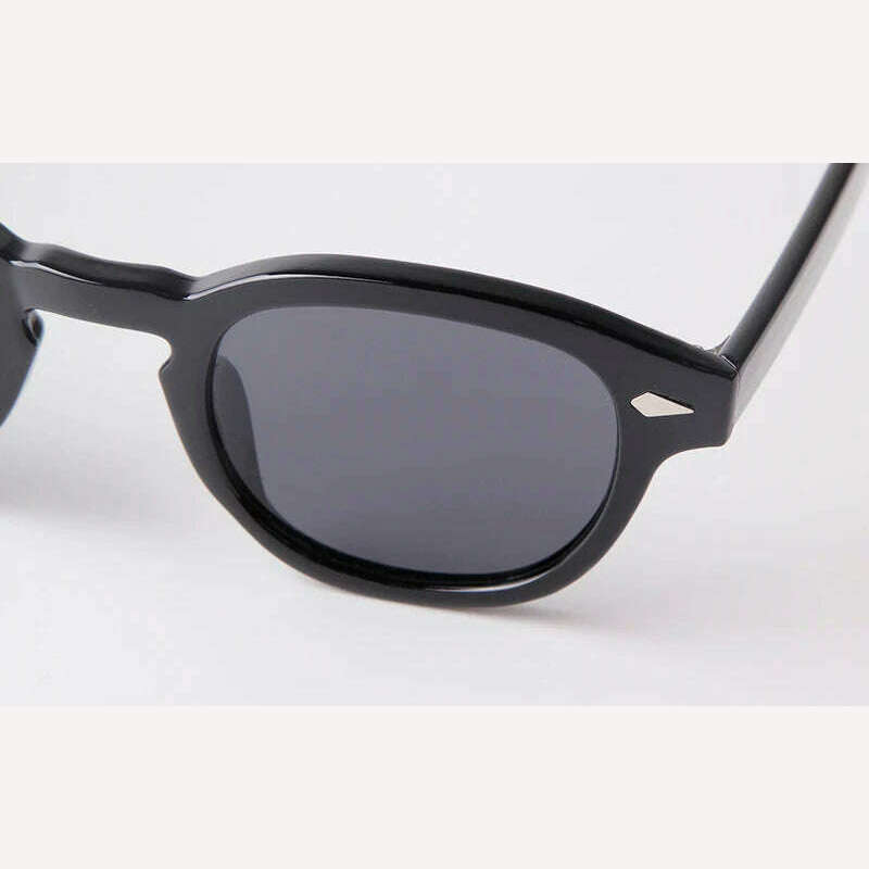 KIMLUD, Vintage Tortoise Shell Round Sunglasses Women Men 2024 Brand Design Retro Rivet Yellow Blue Lens Square Sun Glasses Female UV400, KIMLUD Womens Clothes