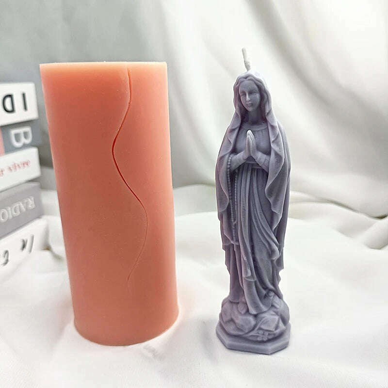 KIMLUD, Virgin Mary And Baby Jesus Silicone Candle Molds Holy Family Mould For Party Festival Birthday Handmade Gifts  Present Wax Tools, KIMLUD Womens Clothes