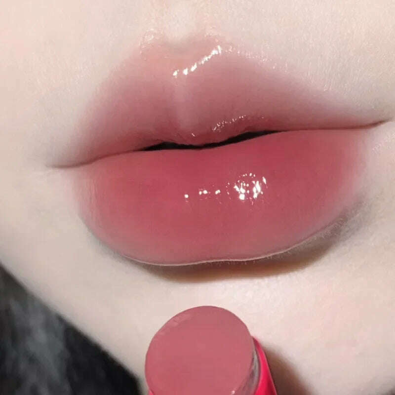 KIMLUD, Waterproof Jelly Solid Lipstick Pen Mirror Watergloss Lip Glaze Moisturizing Sexy Lip Plumper Long-lasting Lips Makeup Cosmetic, 02, KIMLUD APPAREL - Womens Clothes