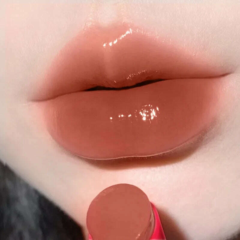 KIMLUD, Waterproof Jelly Solid Lipstick Pen Mirror Watergloss Lip Glaze Moisturizing Sexy Lip Plumper Long-lasting Lips Makeup Cosmetic, 03, KIMLUD APPAREL - Womens Clothes