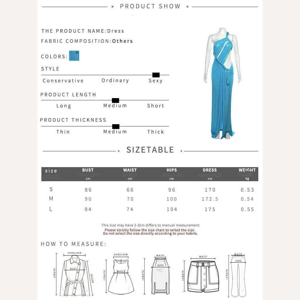 KIMLUD, Weird Puss High Split Women Maxi Dress Skew Collar Hollow Out Sleeveless Sexy 2023 New Fashion Lady Night Party Prom Vestidos, KIMLUD Womens Clothes