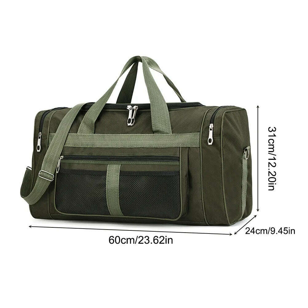 Wet Dry Separation Gym Fitness Bag Large Capacity Weekend Handbags Multifunctional Nylon Messenger Bag Waterproof for Gym Sports - KIMLUD