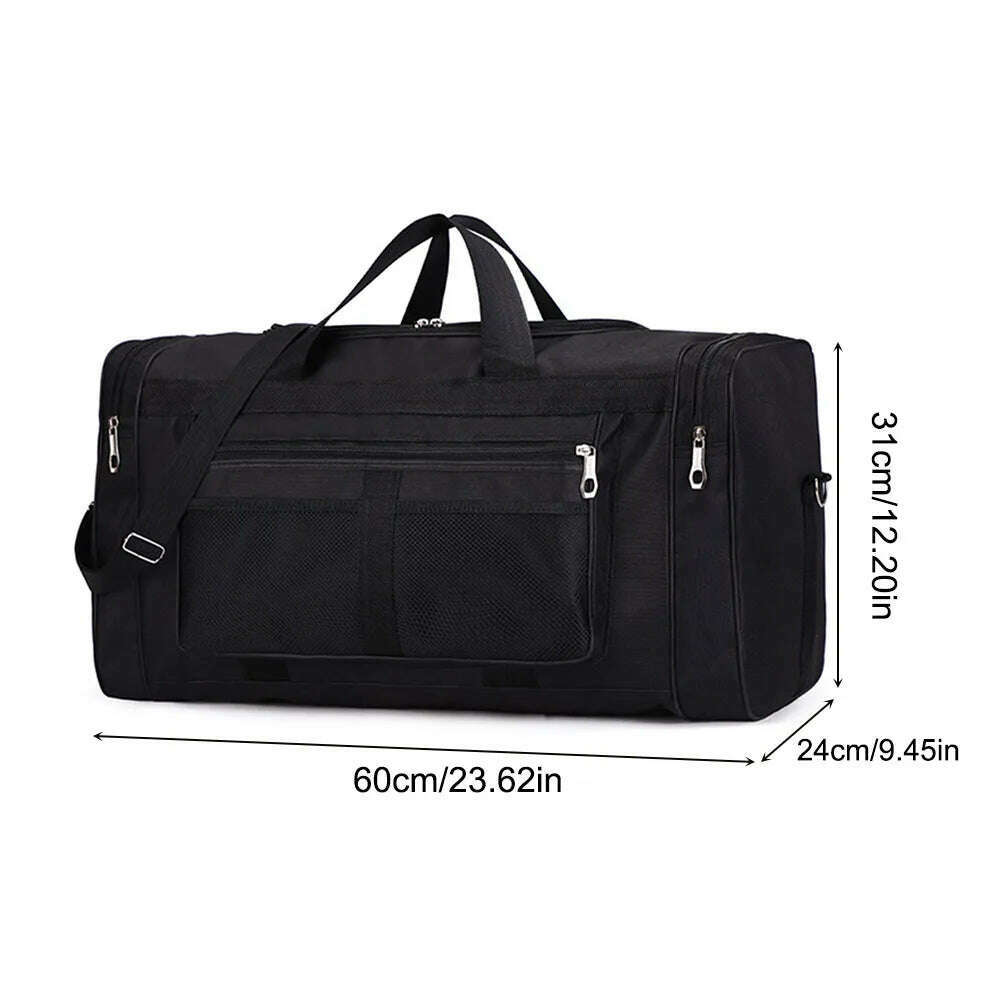 Wet Dry Separation Gym Fitness Bag Large Capacity Weekend Handbags Multifunctional Nylon Messenger Bag Waterproof for Gym Sports - KIMLUD