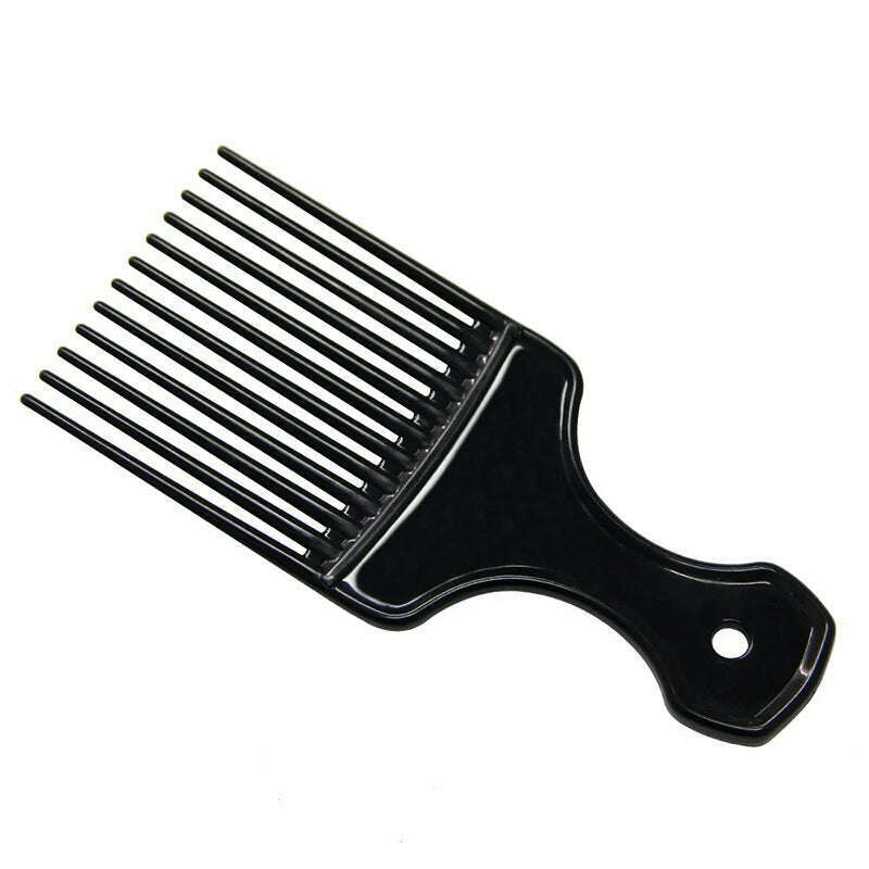 KIMLUD, Wide Teeth Brush Pick Comb Fork Hairbrush Insert Hair Pick Comb Plastic Combs For Curly Afro Hair Styling Tools For Women Men, KIMLUD Womens Clothes