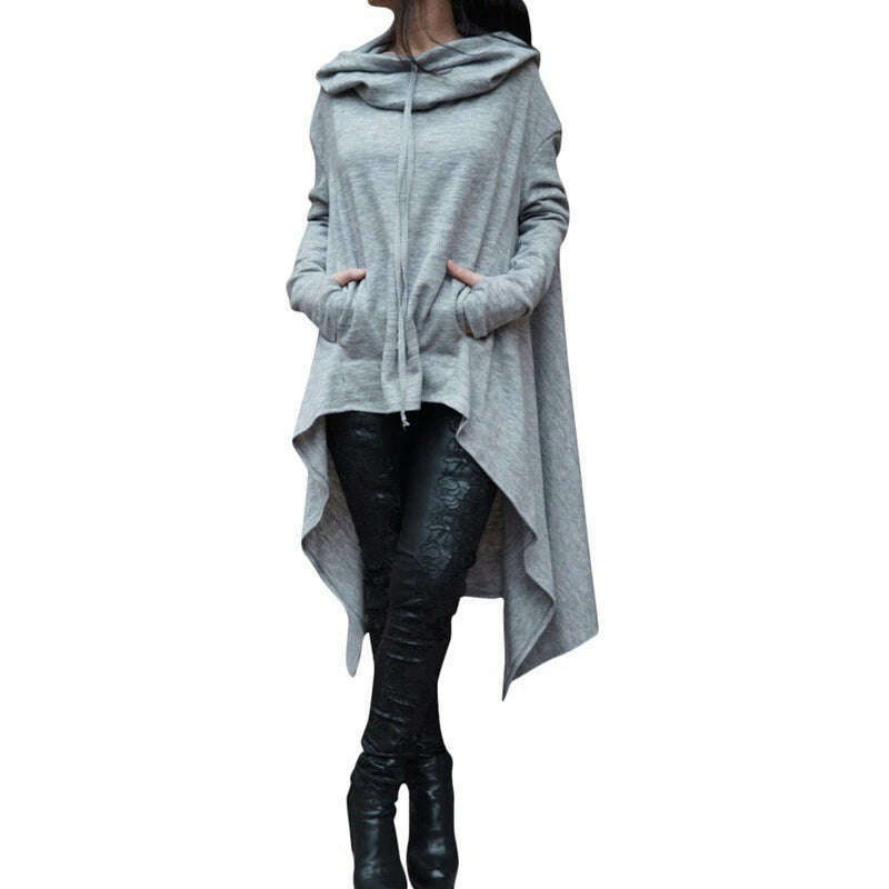 KIMLUD, Winter Autumn Fashion Oversize Hoodies Sweatshirt Women Loose Hoody Mantle Hooded Pullover Outwear Coat Vestidos Mujer Shirts, KIMLUD Womens Clothes