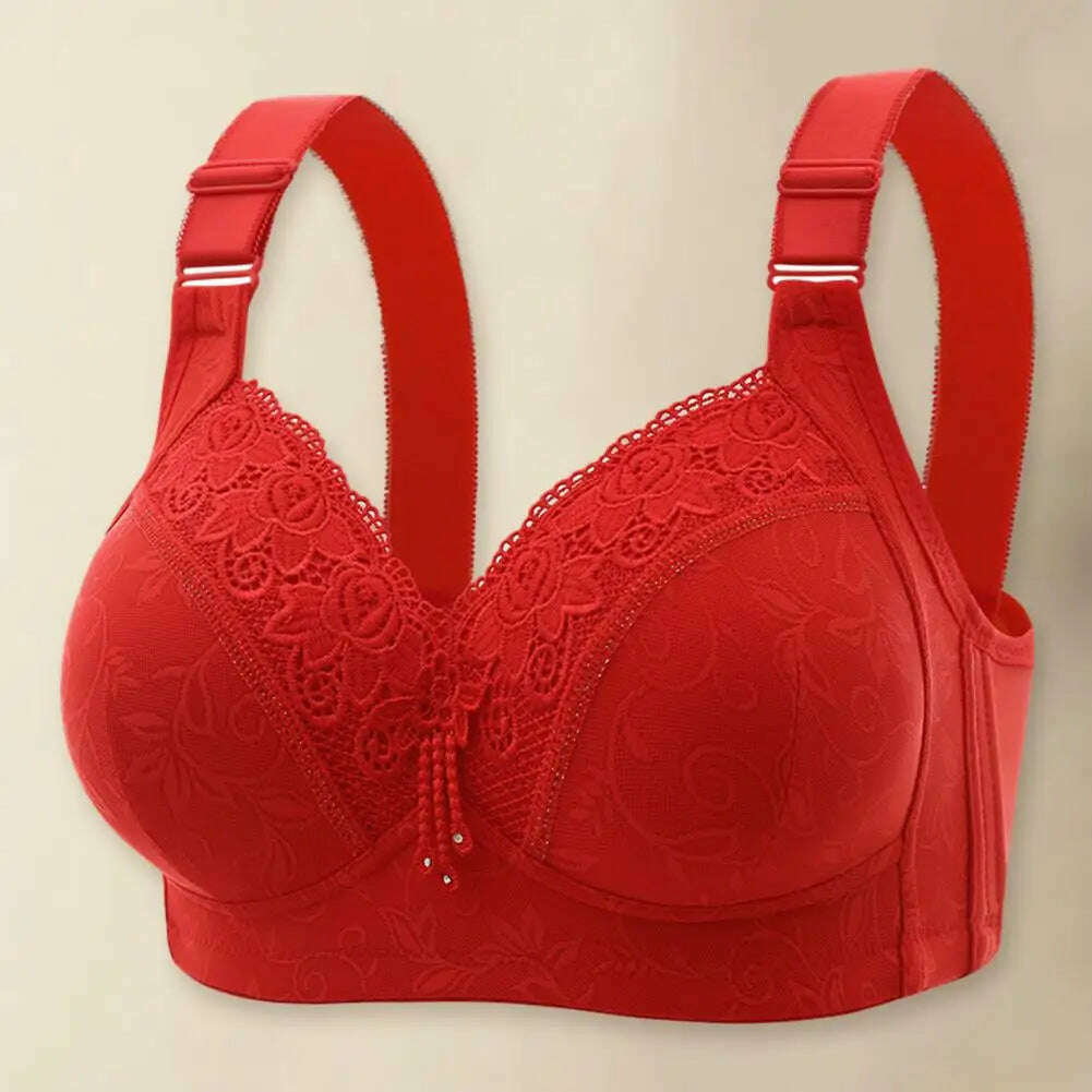 Wireless Size Bra Women Lace Push-up Bra Wireless Push-up Lace Bra for Size Women Padded B/c Cup Brassiere Luxury Non-steel Ring - KIMLUD