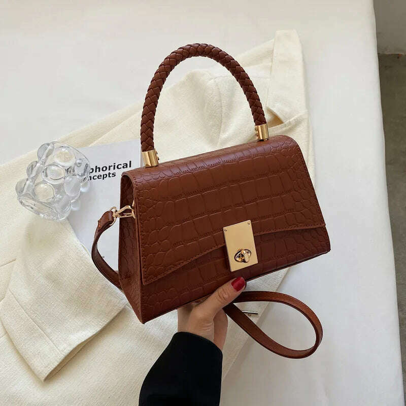 KIMLUD, Women Bags Trend Handbags Retro Designer Luxury Crossbody Bags Female Totes Shoulder Free Shipping Handbags for Women 2023 New, Brown / 23x15x8cm, KIMLUD APPAREL - Womens Clothes