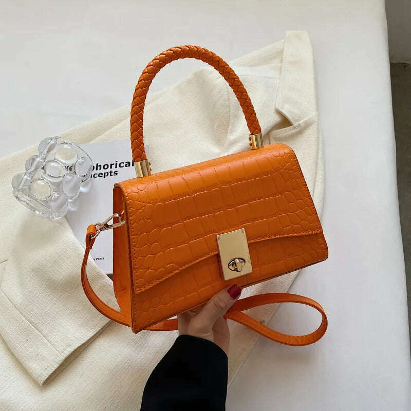 KIMLUD, Women Bags Trend Handbags Retro Designer Luxury Crossbody Bags Female Totes Shoulder Free Shipping Handbags for Women 2023 New, Orange / 23x15x8cm, KIMLUD APPAREL - Womens Clothes